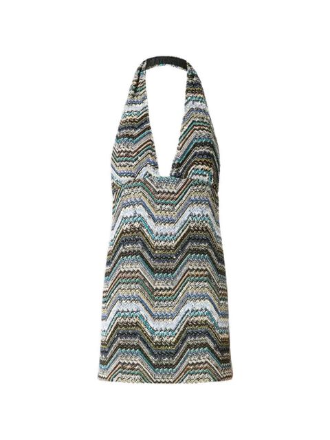Missoni chevron halterneck dress - Blue - zdjęcie produktu nr 1