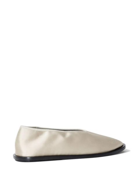 Proenza Schouler square-toe leather mules - White