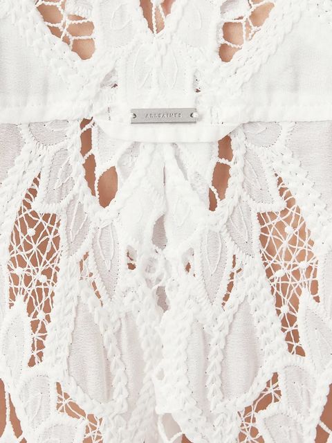 AllSaints koszula CHARLI damska kolor biały relaxed z kołnierzykiem klasycznym W098PC