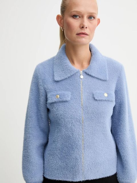 Morgan kardigan MDOMI damski kolor niebieski lekki MDOMI