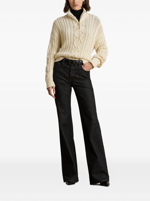 Lauren Ralph Lauren cable-knit quarter-zip sweater - Neutrals - zdjęcie produktu nr 2