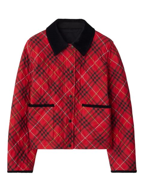 Burberry check quilted jacket - Red - zdjęcie produktu nr 1