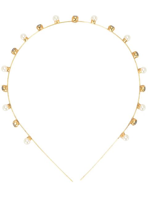 Jennifer Behr Ines crystal-embellished headband - Gold - zdjęcie produktu nr 1