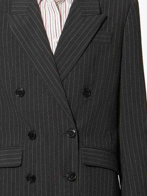 ISABEL MARANT Jevima pinstripe double-breasted blazer - Grey
