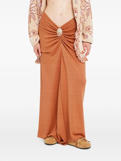 Alanui Mermaid Inside gathered midi skirt - Orange