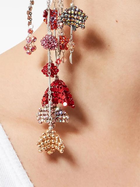 ISABEL MARANT Catalina beaded-charm single earring - Silver - zdjęcie produktu nr 2