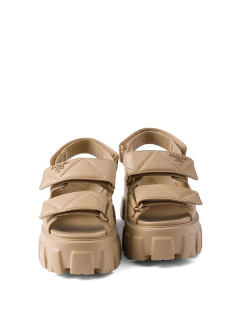 Prada 55mm Monolith sandals - Neutrals