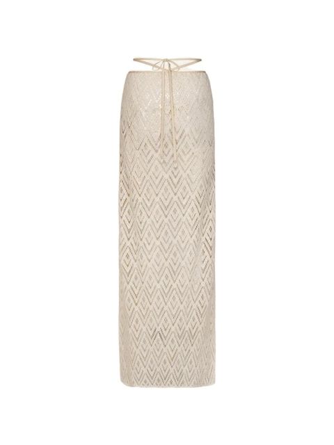Johanna Ortiz Soul embroidered midi skirt - Neutrals - zdjęcie produktu nr 2