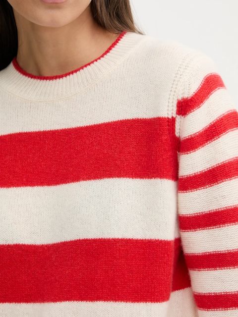 Marc O'Polo sweter wełniany damski kolor beżowy lekki 600605460243