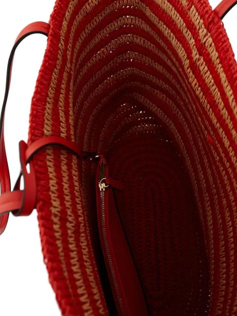 Lauren Ralph Lauren straw shoulder bag - Orange