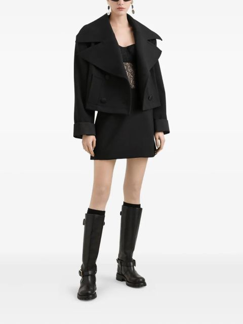 Dolce & Gabbana double-breasted cropped jacket - Black