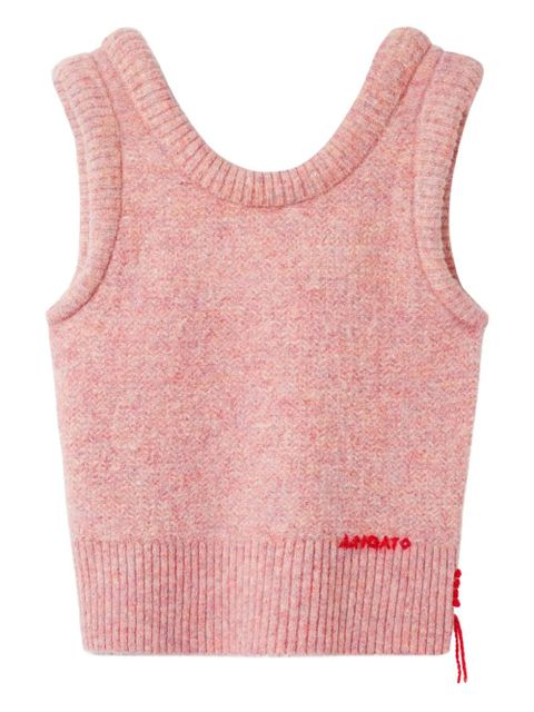 Axel Arigato Anna ribbed-hem cropped sleeveless vest - Pink - zdjęcie produktu nr 1