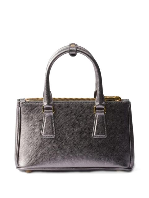 Prada mini Galleria leather tote bag - Grey - zdjęcie produktu nr 2