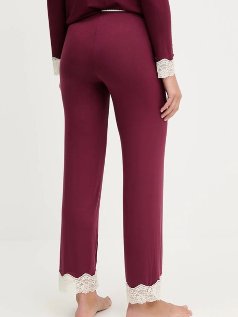 United Colors of Benetton spodnie piżamowe damskie kolor bordowy 3Z123F04A