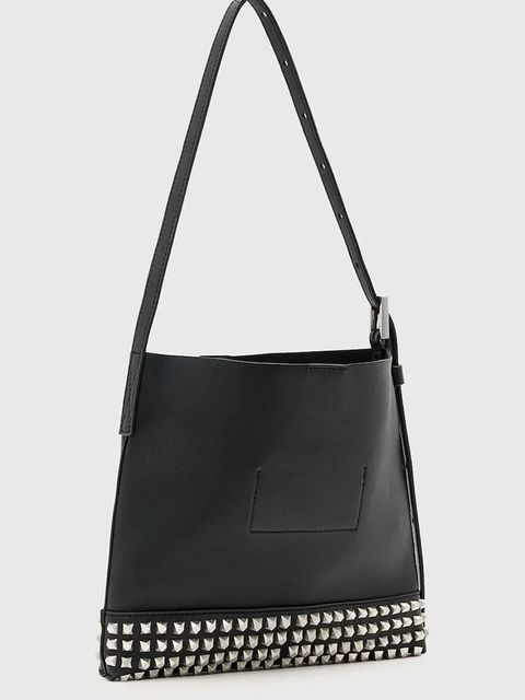 AllSaints torebka skórzana kolor czarny W595XD