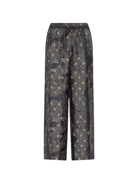 GANNI floral-pattern trousers - Grey - zdjęcie produktu nr 1