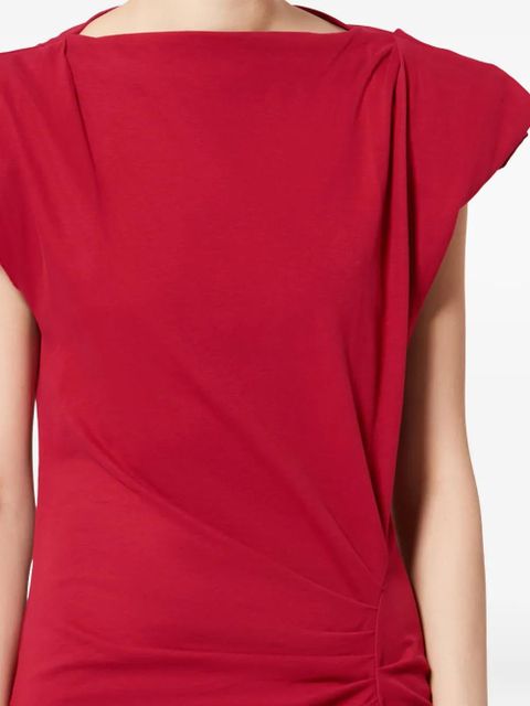 ISABEL MARANT Nadela draped slit maxi dress - Red