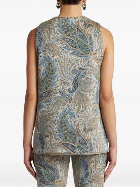 ETRO jacquarded waistcoat - Blue