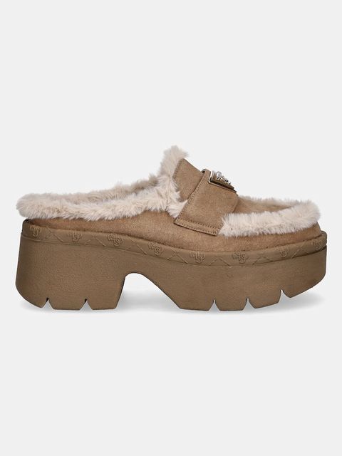 Guess kapcie BRIDEEN kolor beżowy FLFBRI ESU06 - zdjęcie produktu nr 2