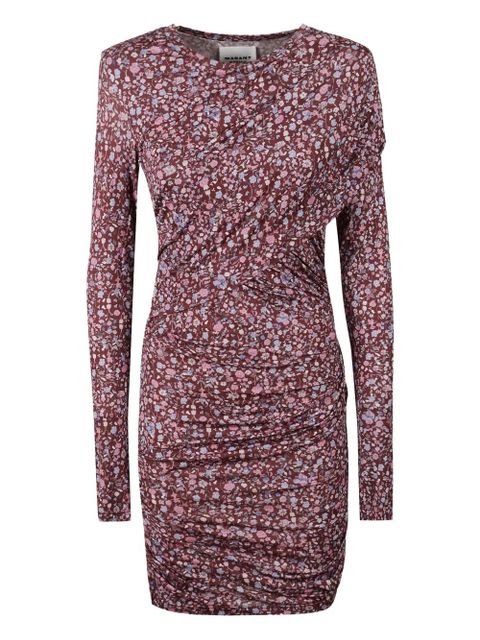 MARANT ÉTOILE draped floral dress - Purple - zdjęcie produktu nr 1