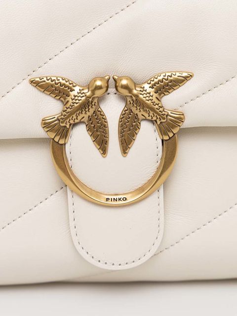 Pinko torebka skórzana kolor biały 100038.A0F2