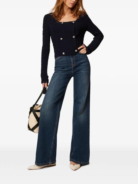 TWINSET crochet-knit cardigan - Blue - zdjęcie produktu nr 2