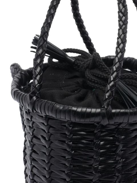 DRAGON DIFFUSION braided leather bucket bag - Black