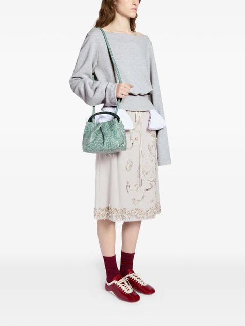 DRIES VAN NOTEN snakeskin-printed tote bag - Green - zdjęcie produktu nr 2