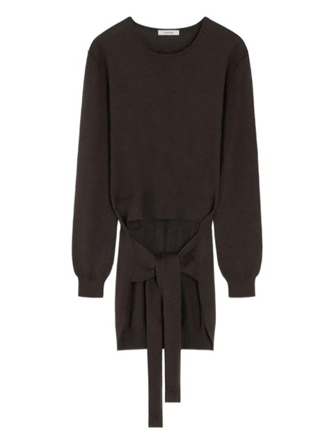 LEMAIRE asymmetric belted top - Brown - zdjęcie produktu nr 1