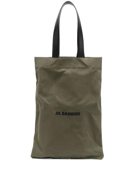 Jil Sander logo-print tote bag - Green - zdjęcie produktu nr 1