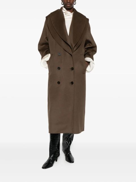 Magda Butrym shawl-lapel double-breasted coat - Brown