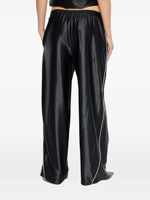 Alexander Wang elasticated-waistband trim-detal trousers - Black