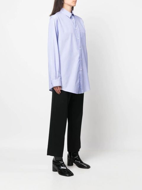 Maison Margiela long-sleeve piqué shirt - Blue