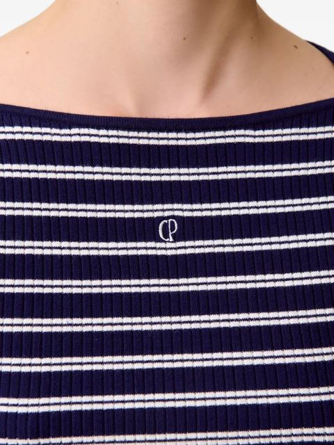 Claudie Pierlot striped embroidered T-shirt - Blue
