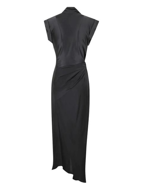Victoria Beckham asymmetric midi dress - Black