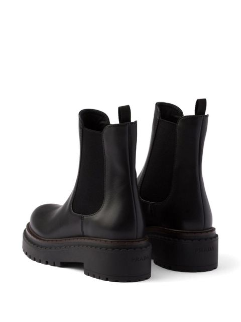 Prada leather Chelsea boots - Black