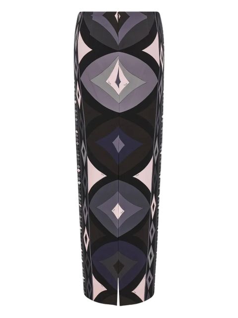 PUCCI Iride-print maxi skirt - Black