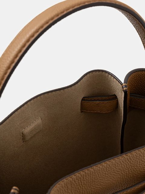 Tory Burch torebka skórzana Romy kolor beżowy 166982-227