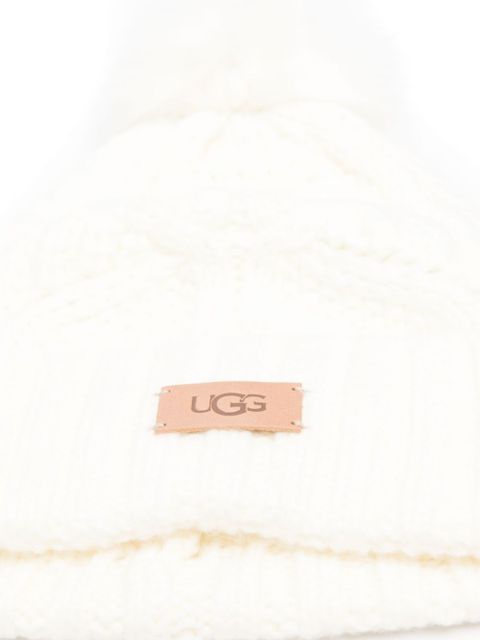 UGG cable pom beanie - White