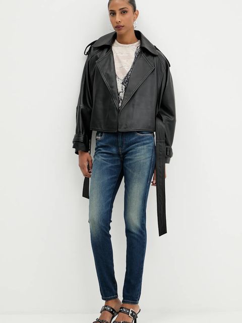 Diesel t-shirt bawełniany T-UNCUTIE-LONG-R1 damski kolor beżowy A19551.0DLBM - zdjęcie produktu nr 2