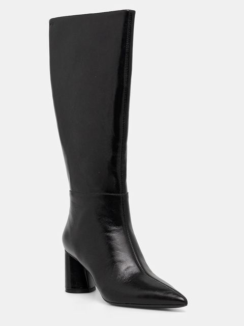 BOSS kozaki skórzane Gracey kolor czarny na słupku 50552785 - zdjęcie produktu nr 1