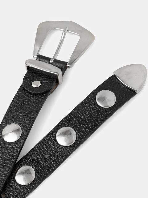 Answear.LAB pasek skórzany damski kolor czarny - zdjęcie produktu nr 2