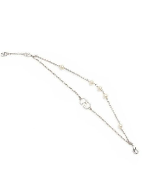 Valentino Garavani VLogo Signature double-chain bracelet - Silver