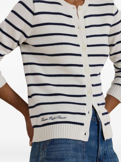 Lauren Ralph Lauren striped cardigan - White