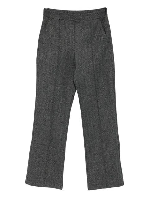 Max Mara herringbone cropped trousers - Grey - zdjęcie produktu nr 1