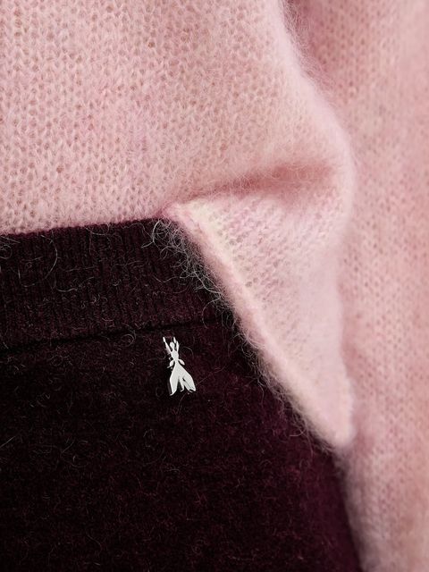 Patrizia Pepe spódnica z dodatkiem wełny kolor bordowy mini ołówkowa 2G1034 K293