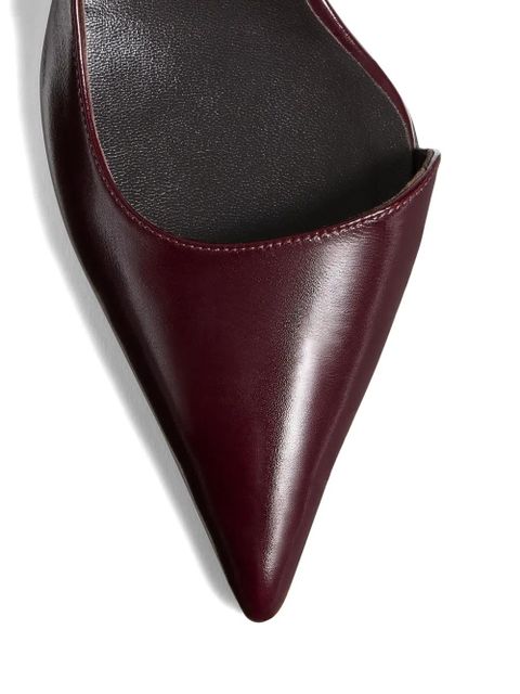 KHAITE pointed toe kitten heel pumps - Red