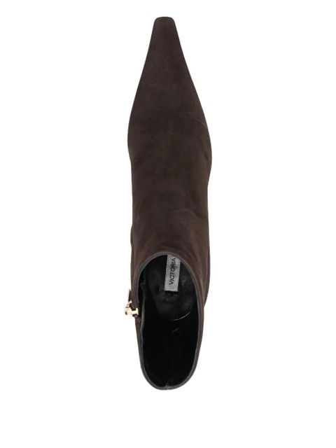 Victoria Beckham 45mm suede boots - Brown