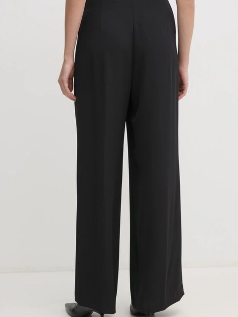 Sandro Ferrone spodnie damskie kolor czarny szerokie high waist SFS15YBEALGHERO