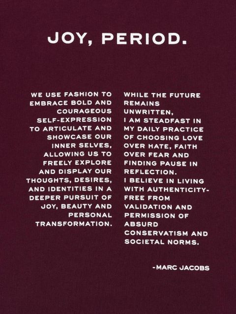 Marc Jacobs joy-print cotton T-shirt - Red